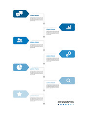 Infographic design with 7 step, Infographic business concept, Flow, Chart, Presentation