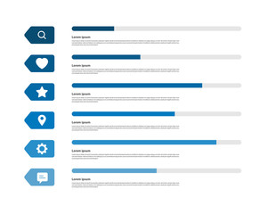 Infographic design with 7 step, Infographic business concept, Flow, Chart, Presentation