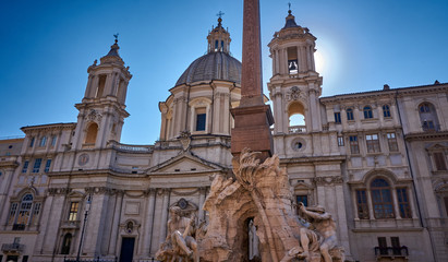 Obraz premium Sant'Agnese in Agone in Piazza Navona Rome Italy