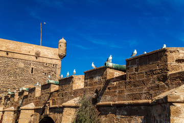 The fortress of Essaouira. Sunny day.