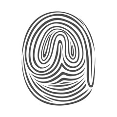 Fototapeta na wymiar Fingerprint lines on white background. Vector illustration.