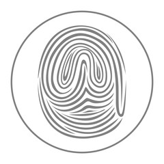 Fototapeta na wymiar Fingerprint symbol. Biometric data sign. Vector.