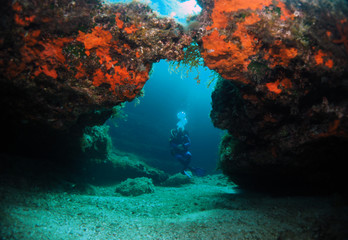 Fototapeta na wymiar Diving Malta and Gozo