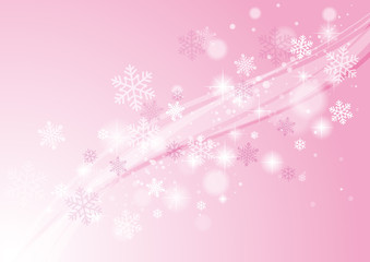 雪　光　曲線　背景　ピンク