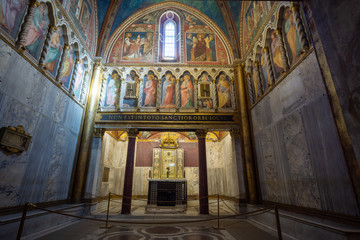 The Sancta Sanctorum (Chiesa di San Lorenzo in Palatio ad Sancta Sanctorum) is a Roman Catholic chapel entered via the Scala Sancta (Holy Staircase) of the Lateran Palace in Rome, Italy. 