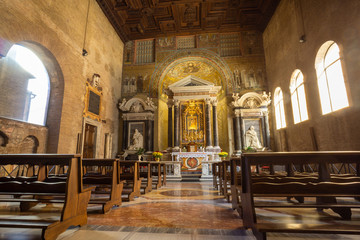 Fototapeta na wymiar the chapel of San Venanzio next to the Lateran Baptistery of St.John Lateran Basilica (Basilica di San Giovanni in Laterano), Rome, Italy