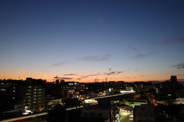夕暮れ時の風景