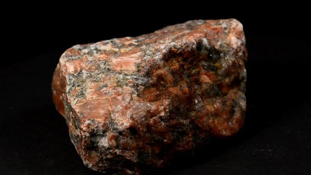pegmatite on a turn table