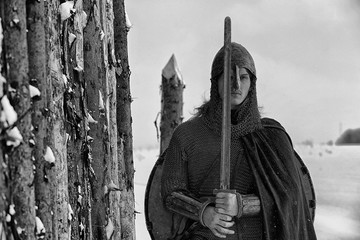 Obraz premium Defender the young warrior in armor