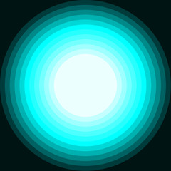 Cyan shades - abstract circular background