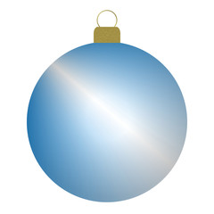 Weihnachtskugel blau, wei&szlig;er Lichtstreifen