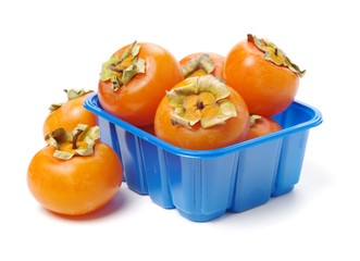 persimmon on white background 