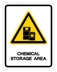 Chemical Storage Area Symbol, Vector Illustration, Isolate On White Background Label. EPS10