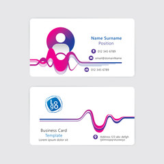 Vector abstract design business card template.