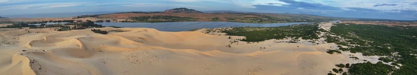 Desert in Vietnam aerial panorama