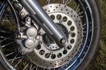 Obraz premium wheel of motorcycle