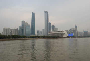 The business district of Pearl River in Guangzhou, China