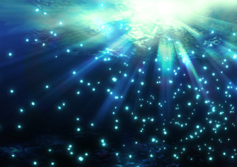 Fototapeta premium 海中と光