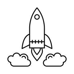 Obraz premium icon set for rocket , spaceship and start