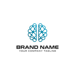 Brain Technology Logo design vector