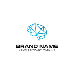 Brain Technology Logo design vector