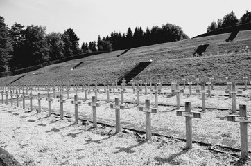 Cemetery near the nazi concentration camp of Struthof - Natzweiler, Alsace, France Abstract...