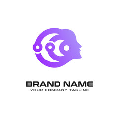 Human Technology Logo design vector