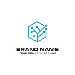 Tree Technology Logo Design vector