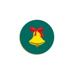 christmas bell vector flat icon