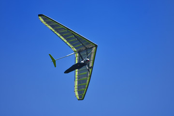飛行中のハンググライダー