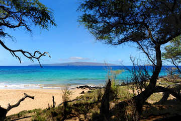 Little Beach on Maui looking over at the island of Lanai.  