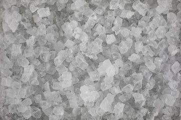 white frozen ice abstract background of ice cubes