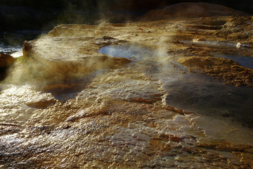 hot thermal springs steam pairs