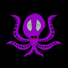 vector illustration of an octopus