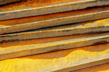 Iron plates and details with holes, screws and red, orange, yellow rust. iron Texture, iron Background, iron Rust. Details for bridge