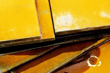 Iron plates and details with holes, screws and red, orange, yellow rust. iron Texture, iron...