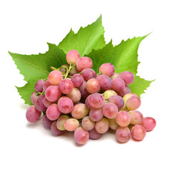Grapes on white background 