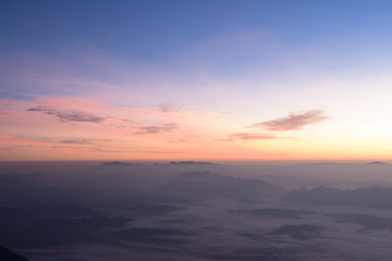 Fog and cloud landscape