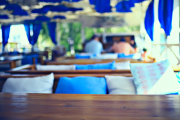 outdoor cafe / table and serving in an outdoor cafe in Paris, France, summer meal outdoors