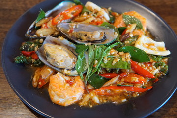 Spicy Seafood Stir Fry