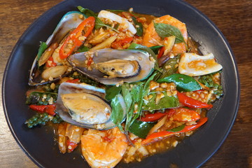 Spicy Seafood Stir Fry
