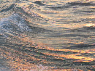 Sunset over beach in Crete