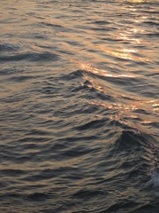 Sunset over beach in Crete