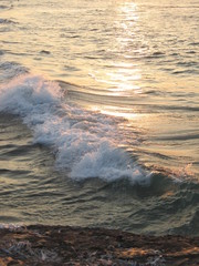 Fototapeta premium Sunset over beach in Crete
