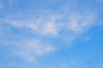 White clouds with blue sky background 