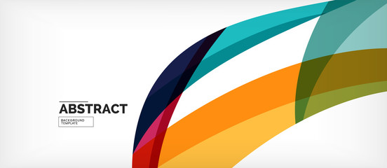 Colorful wave lines abstract background, color line for business or techno presentation