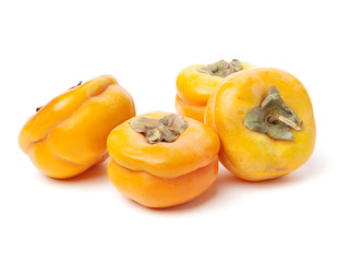 persimmon on white background