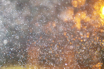 Drops on a misted glass machine