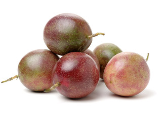 Passion fruit on white background