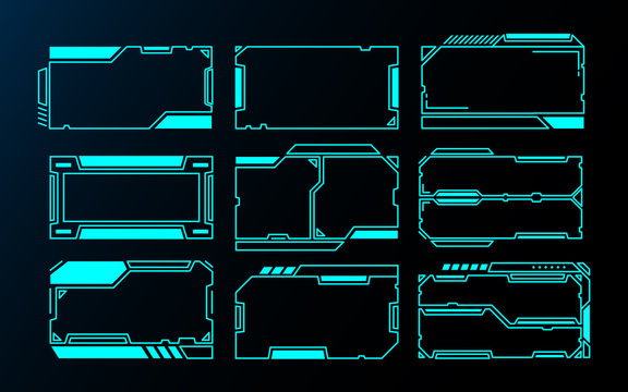Bstract Frames Technology Futuristic Interface Hud Vector Design For Ui Games.